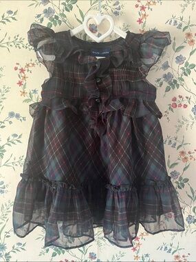 Ralph Lauren Tartan Plaid Ruffle Dress - Holiday / Christmas